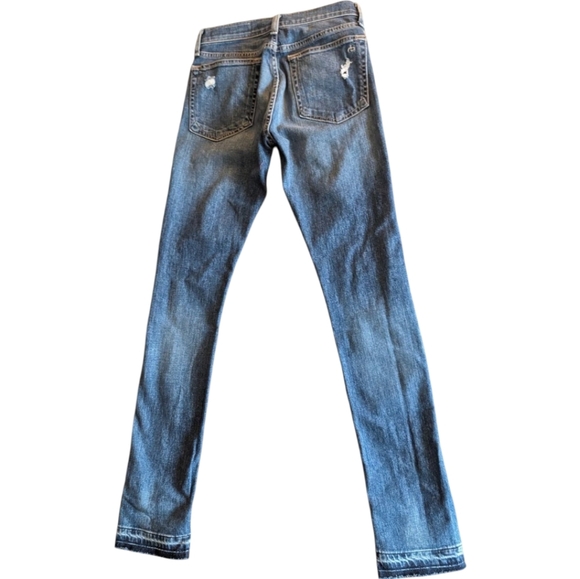 LIKE NEW Rag & Bone 10 In. Dre Destroyed Released Hem Skinny Jeans, size 24x30 - Picture 9 of 16